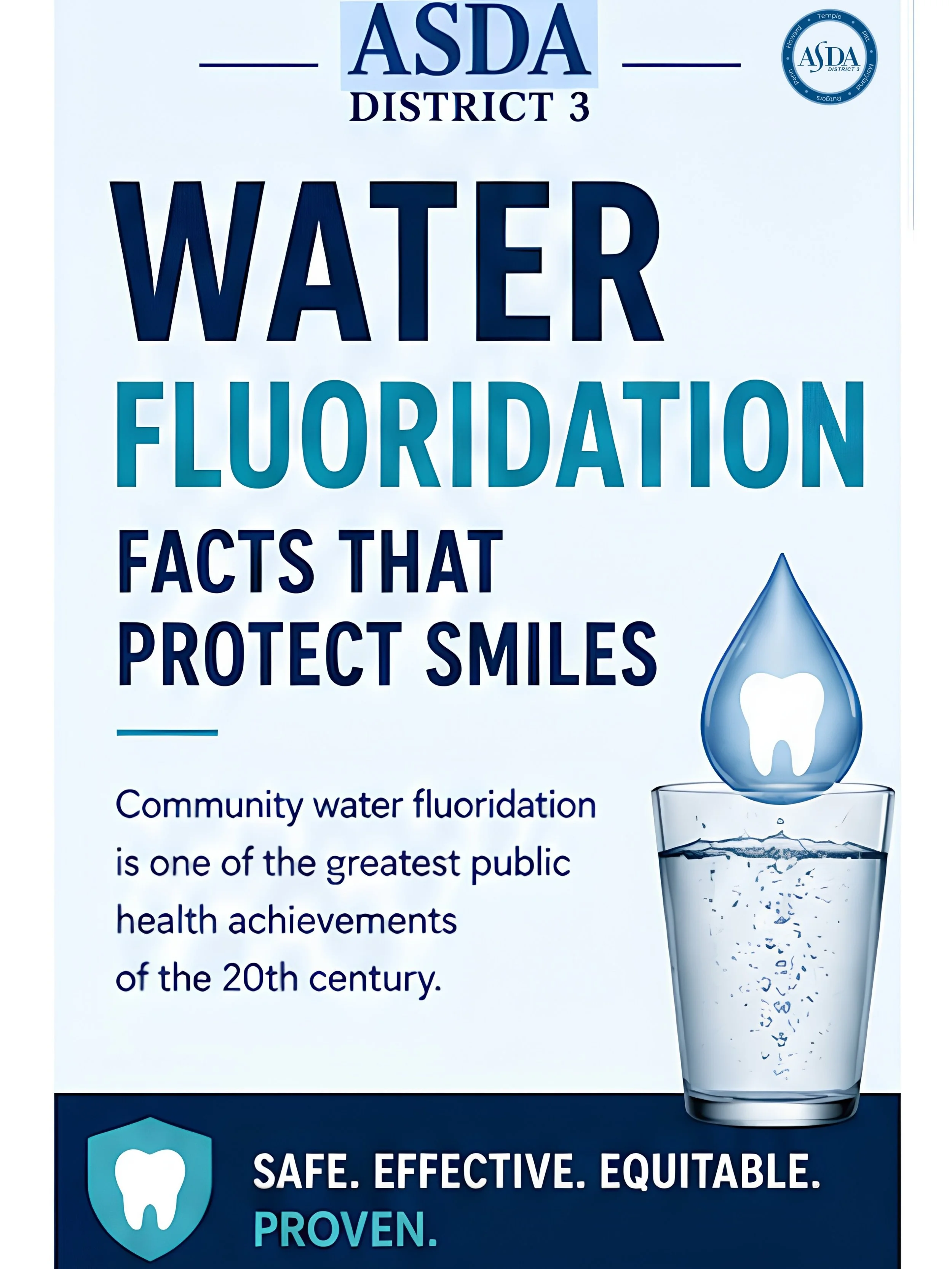 💧🦷 Water fluoridation protects smiles and strengthens communities! Learn how fluoridation helps prevent tooth decay, promotes health equity, and how you can advocate for the communities it serves💙

#ASDA #dentistry #fluoride #oralhealth #advocacy