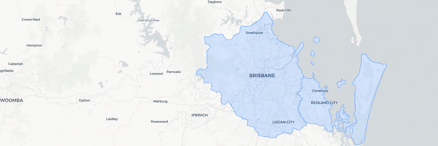 Map showing GPAC-N Wider Brisbane service area