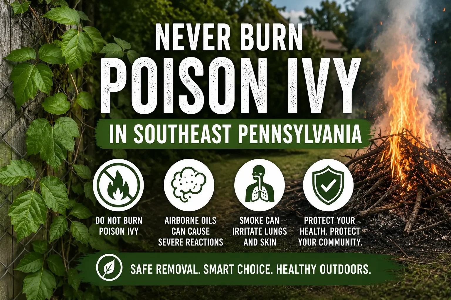 Never Burn Poison Ivy in Southeast Pennsylvania