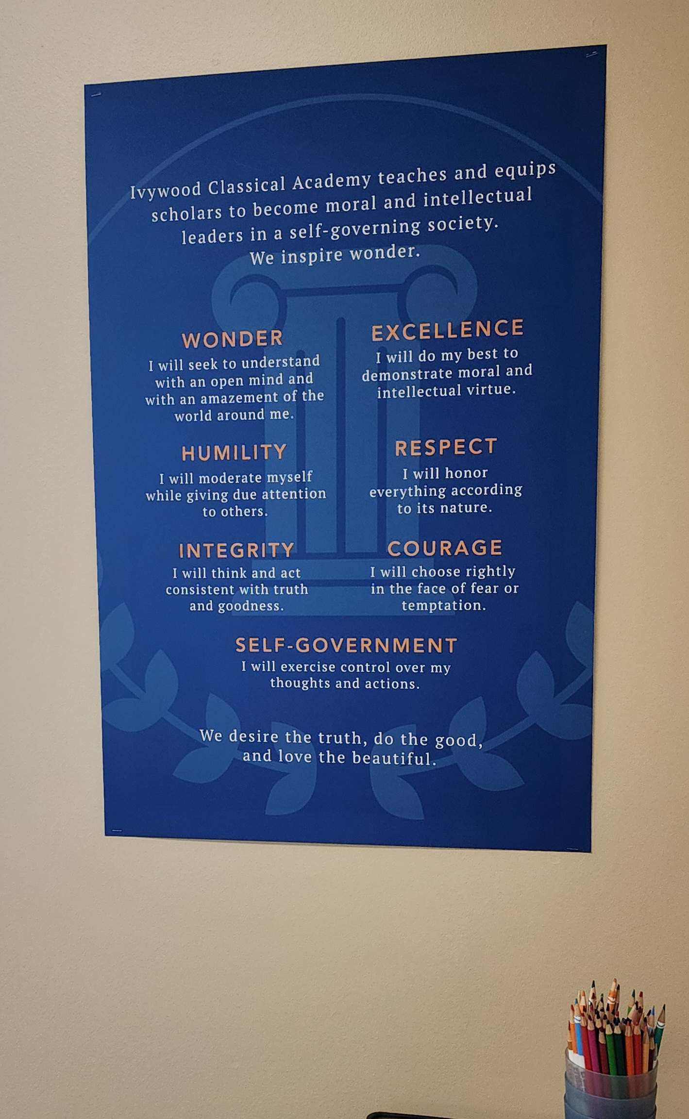 ICA Mission and Virtues Poster