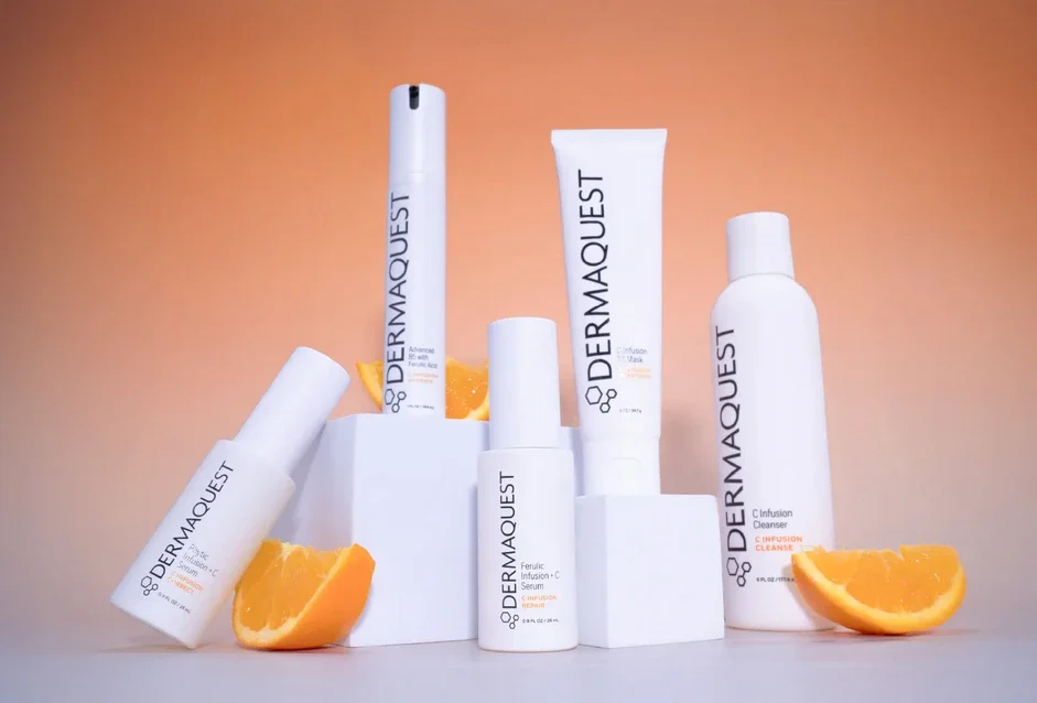 DermaQuest medical-grade skincare products that are used and sold at Skinfinite Glow Calgary.