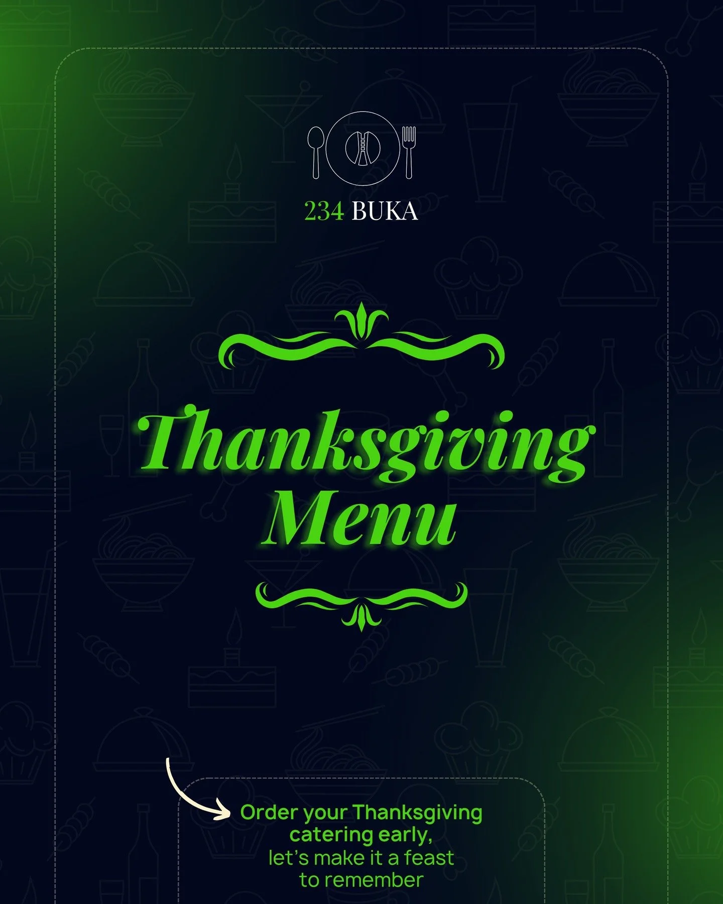 This Thanksgiving, let 234 Buka do the cooking while you enjoy the moment.
From Jollof to Egusi, Suya to Puff-Puff &mdash; your feast is already waiting.

Use code: Thanks10 to get a discount off your orders.
Let&rsquo;s make this year unforgettable.