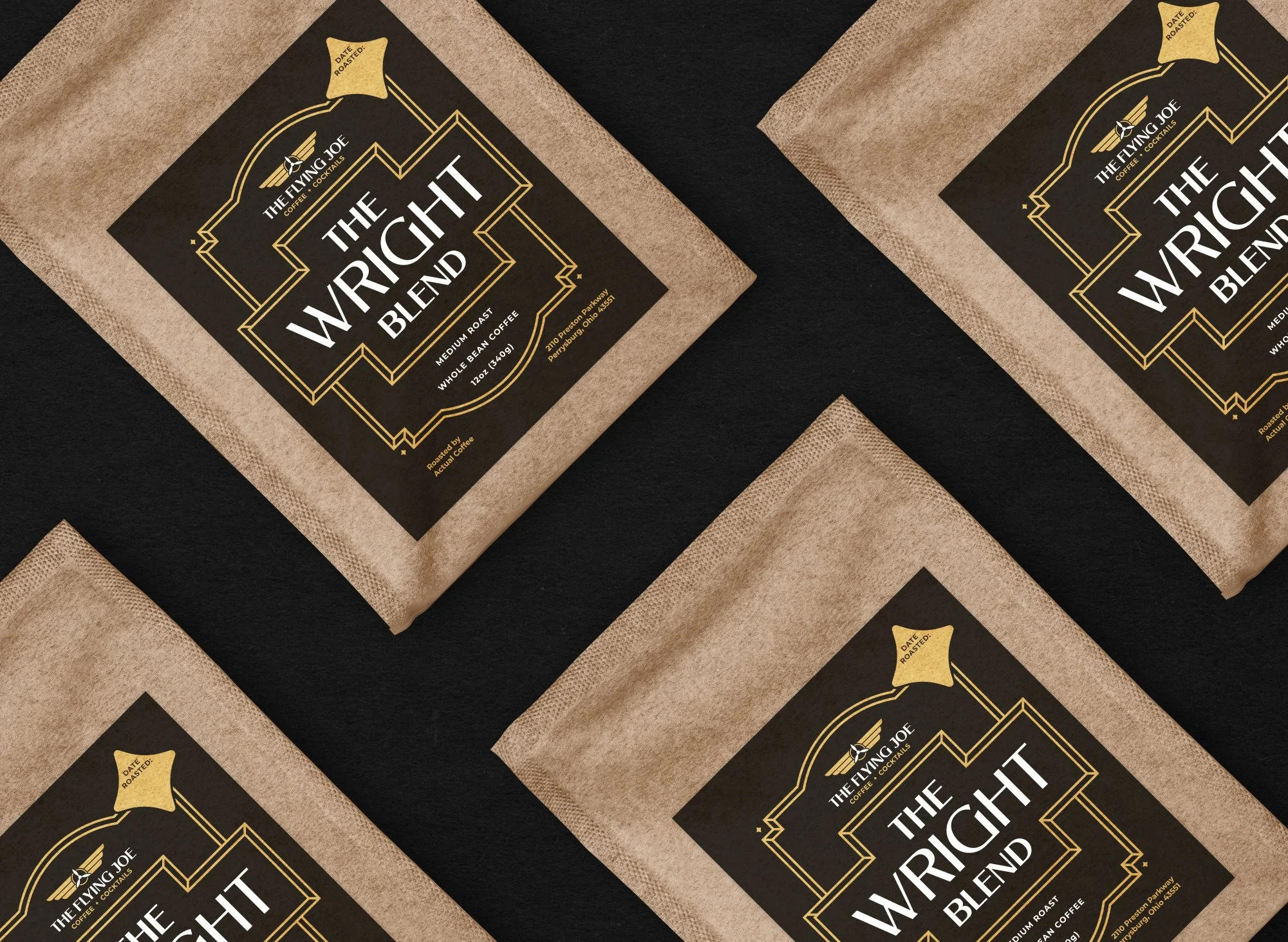 coffee bag packaging label design branding