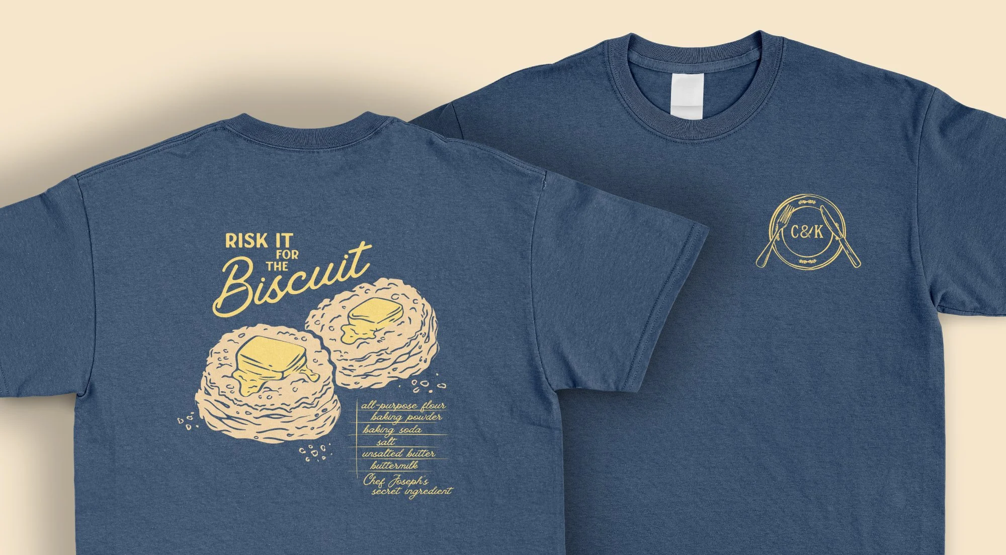 restaurant merchandise design custom t shirt branding