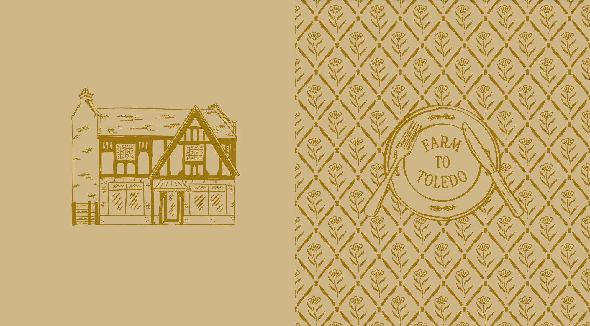 illustrated pattern design for food brand identity