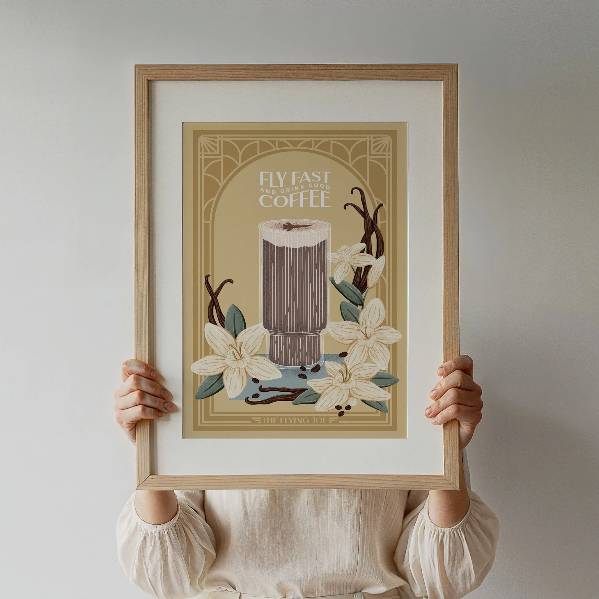 Art deco coffee poster