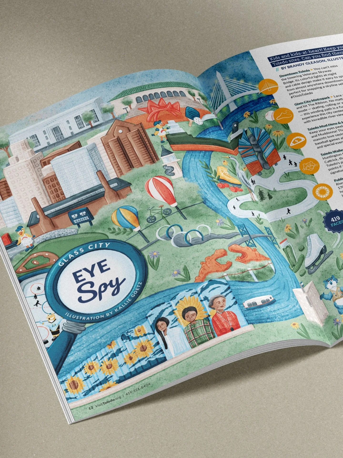 Have you seen the custom illustration I created for @toledocvb yet? ✨ This &ldquo;eye spy&rdquo; illustration was such a fun one to create, especially because I got to include so many Toledo gems!😍 Pick up a copy and see if you can find all the hidd