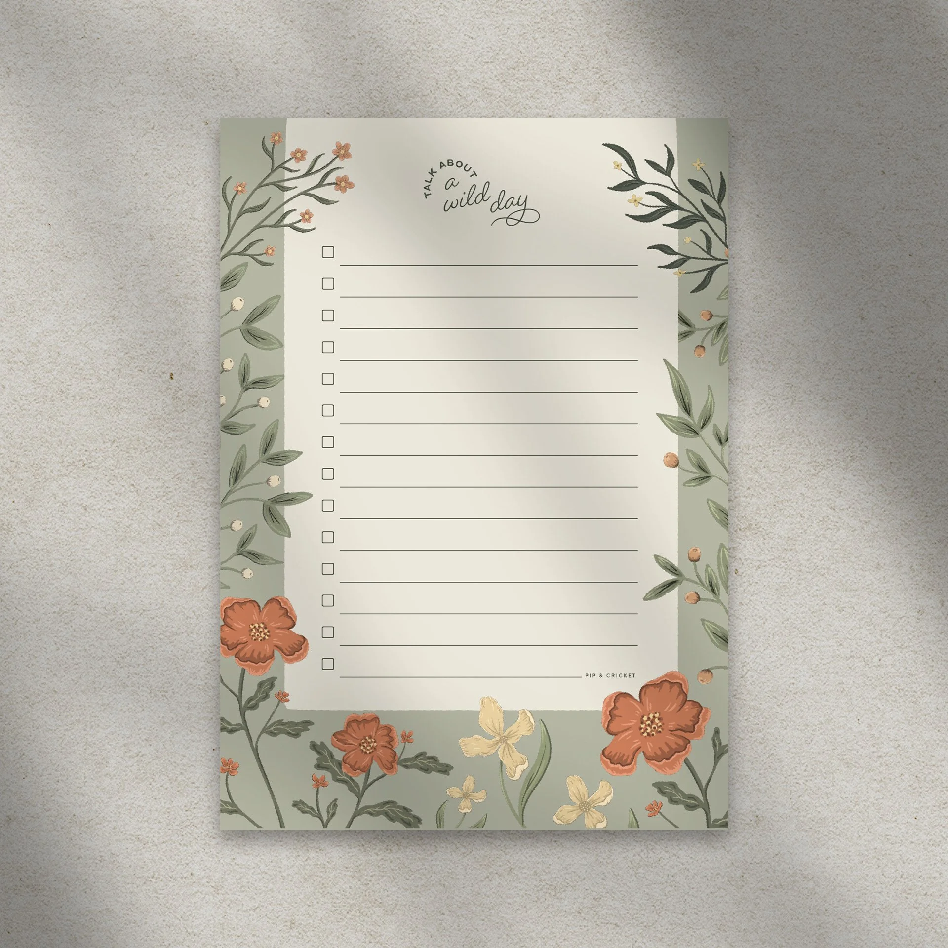 Wild day wildflower notepad
