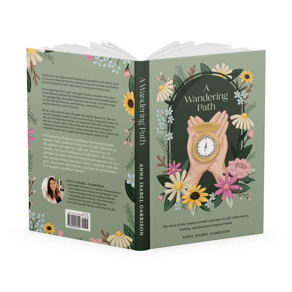 Floral compass book cover illustration and design