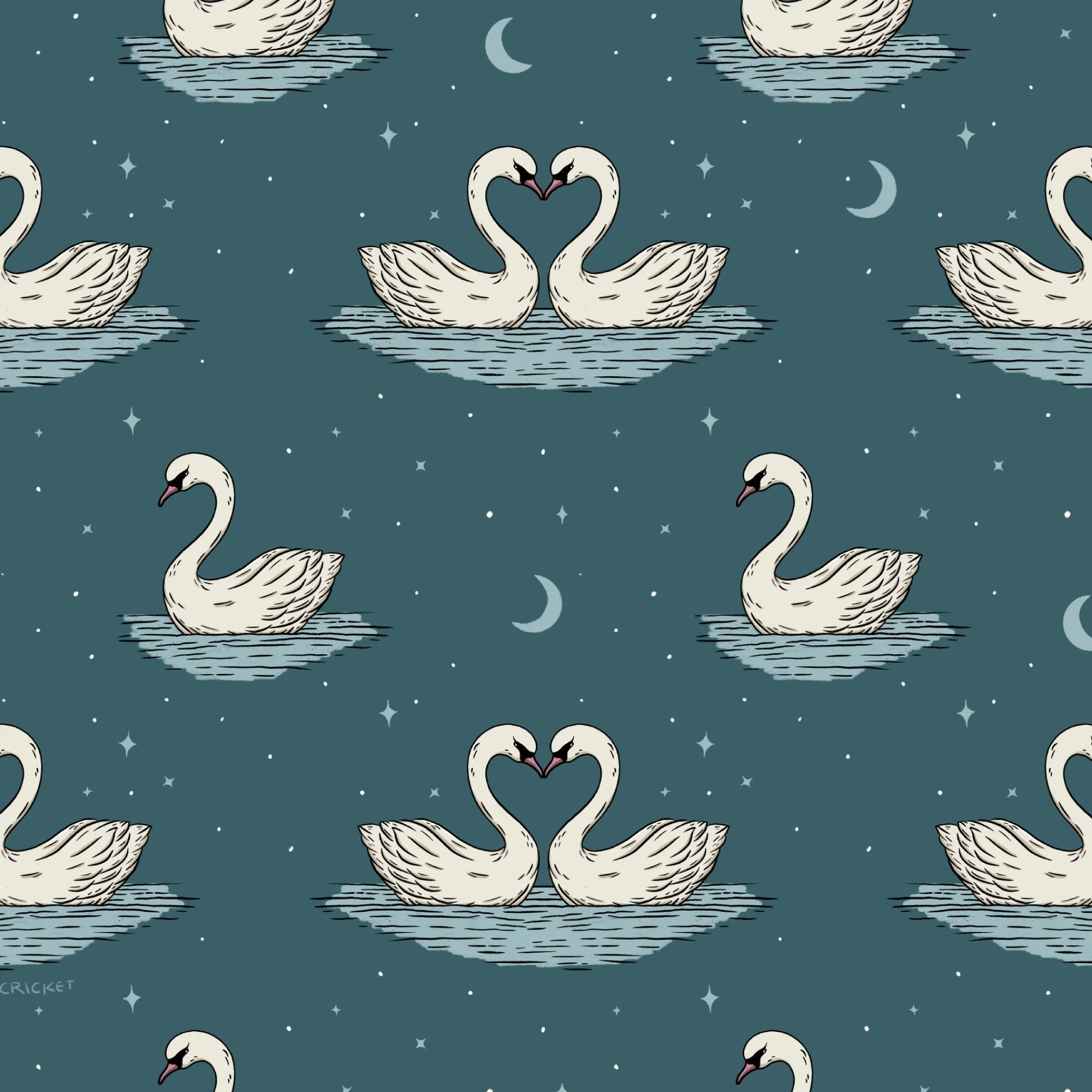 Love bird swans