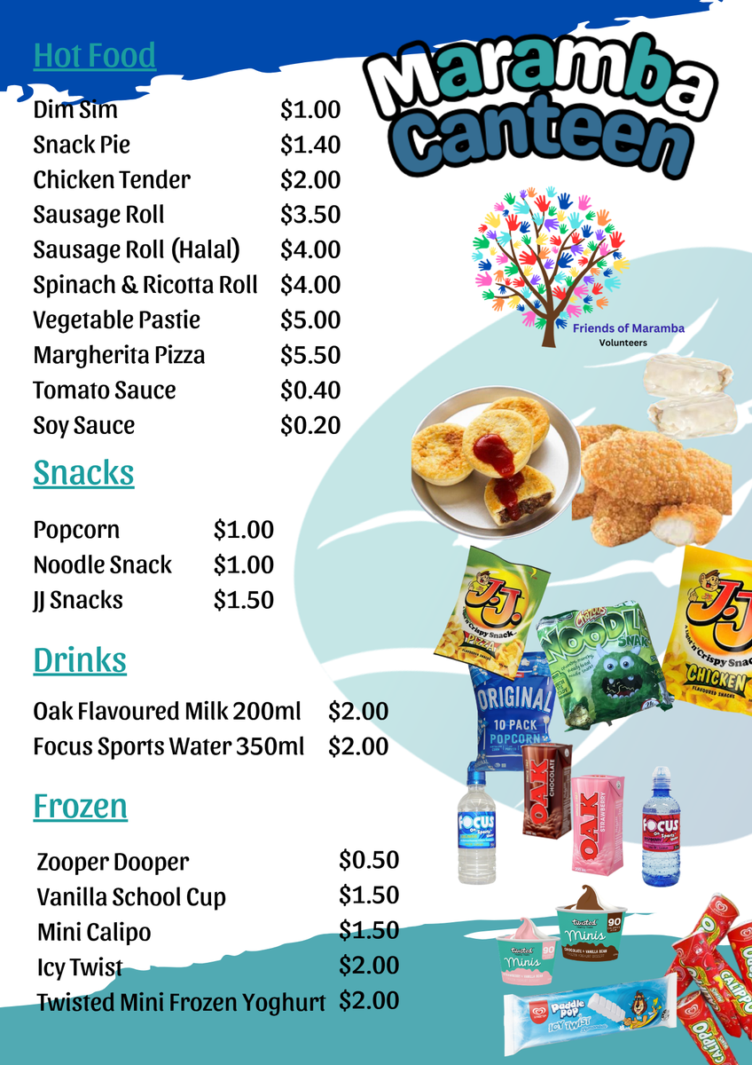 Maramba Canteen Menu
