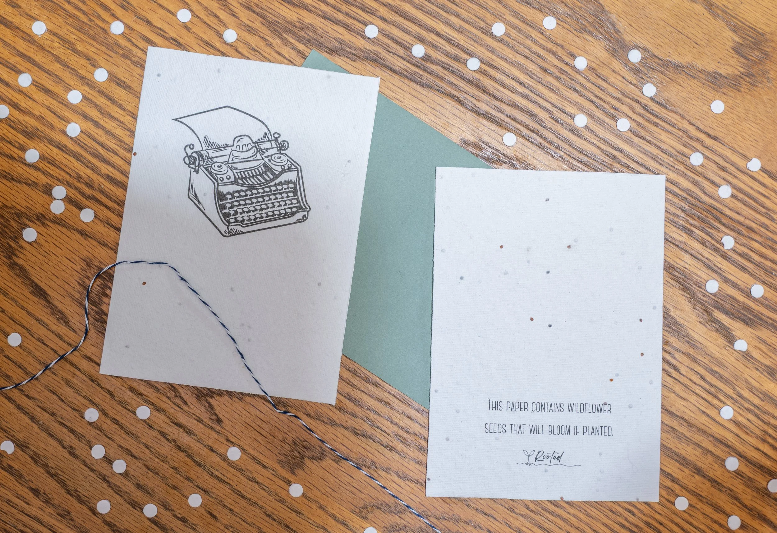 Typewriter Card | Seedpaper