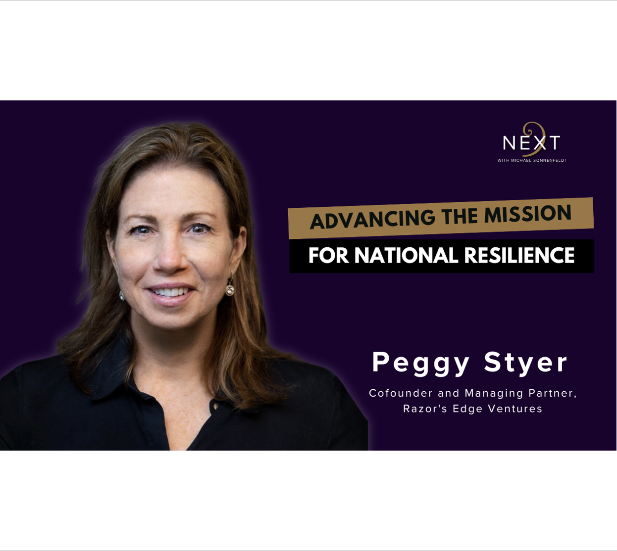 Peggy Styer: Razor’s Edge Managing Partner on Scaling National Resilience and Funding Deterrence