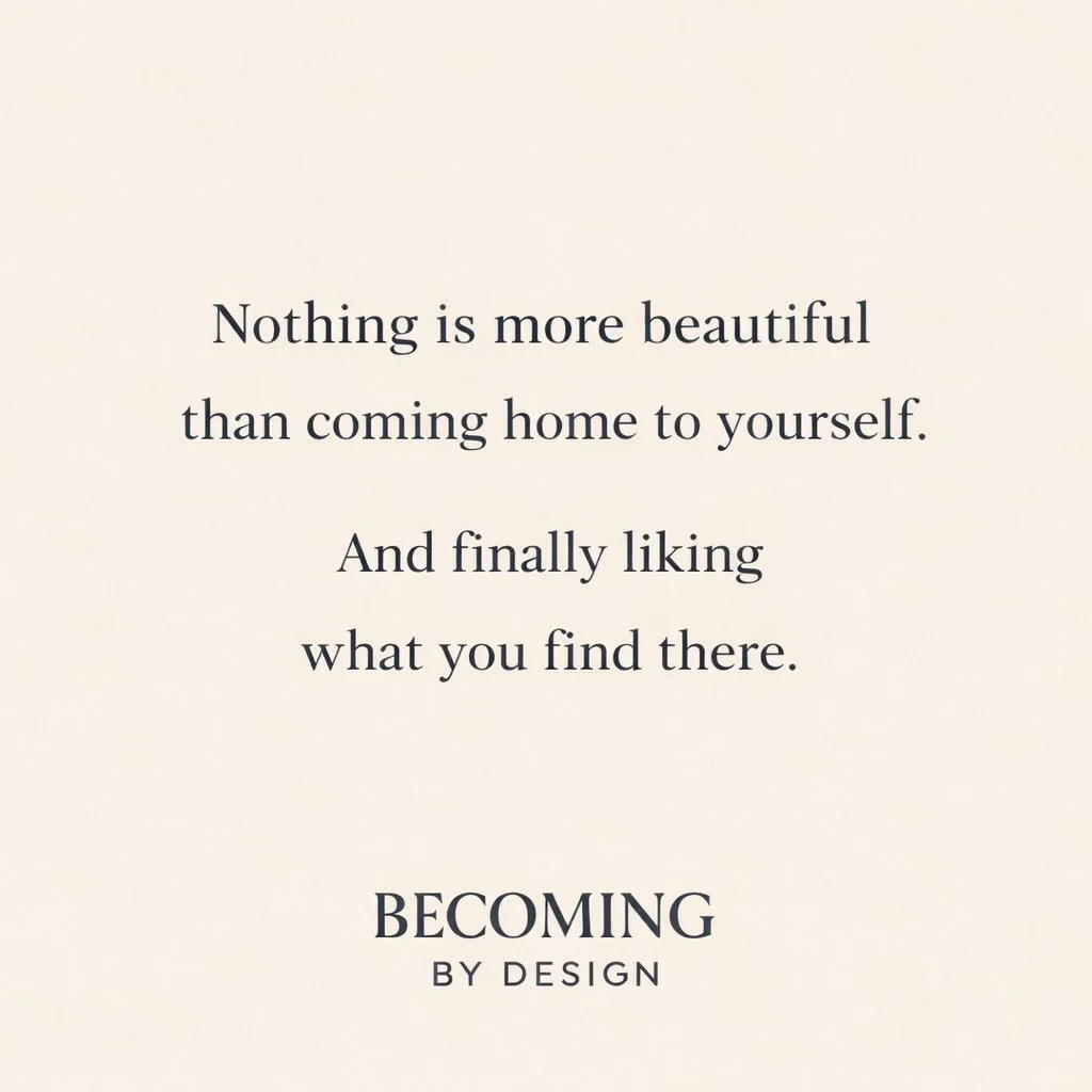 Coming home to yourself isn&rsquo;t about reinvention. 

It&rsquo;s about recognition.

It&rsquo;s the moment you stop performing&hellip;

and start belonging to your own life again.

There is power in that kind of return. 🌿

Save this as a reminder