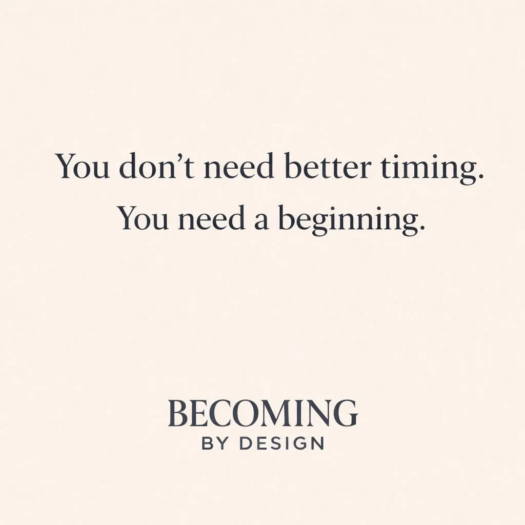 So many people delay their becoming because conditions aren&rsquo;t perfect.

More time.
More confidence.
More clarity.

But growth doesn&rsquo;t begin when everything aligns.

It begins when you decide to move with what you already have.

You are mo