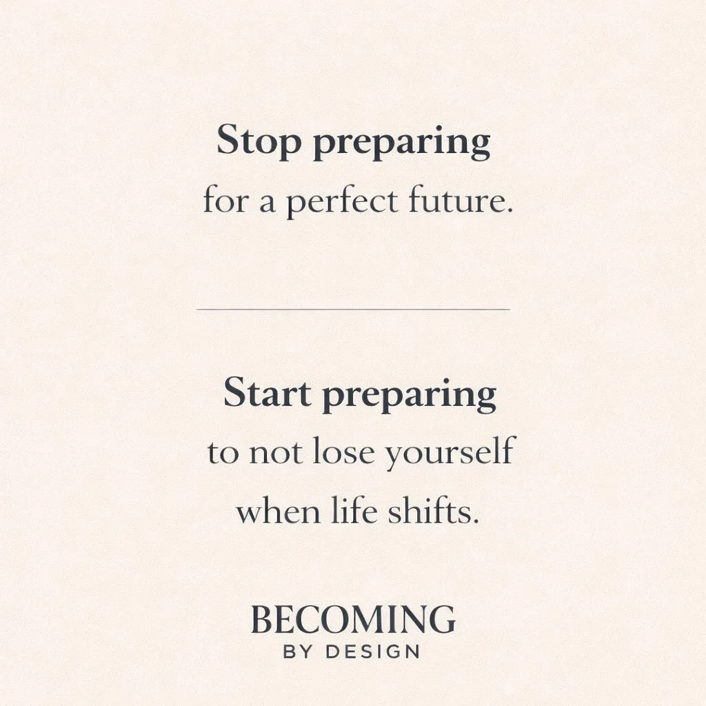 Stop chasing a perfect future.

Start building the kind of steadiness that doesn&rsquo;t collapse when life shifts.

Plans change.
People change.
Seasons change.

What holds you together shouldn&rsquo;t.

Save this as a reminder.

Share it with someo