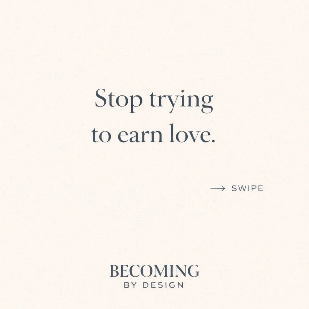 You don&rsquo;t have to earn love.

Love isn&rsquo;t a reward for becoming &lsquo;better&rsquo;.

It&rsquo;s the foundation.

Save this for the days you forget.

#BecomingByDesign
#SelfWorth
#EmotionalResilience
#SelfLove
#becomers