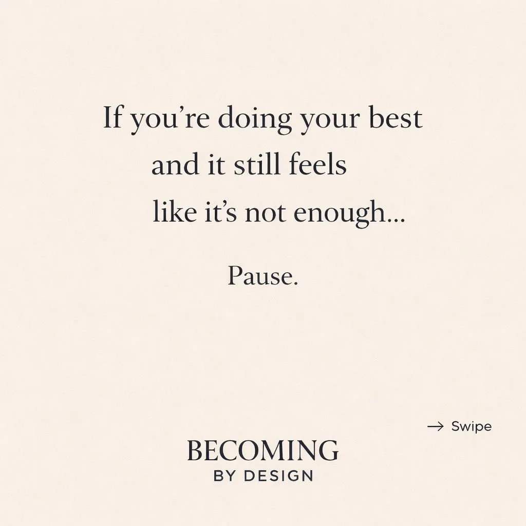 Sometimes your best won&rsquo;t feel loud.
It won&rsquo;t be obvious.
It won&rsquo;t always be visible.

But it still counts.

Especially on the days no one sees the effort it took just to keep going.

Be gentle with your becoming.

Save this for the