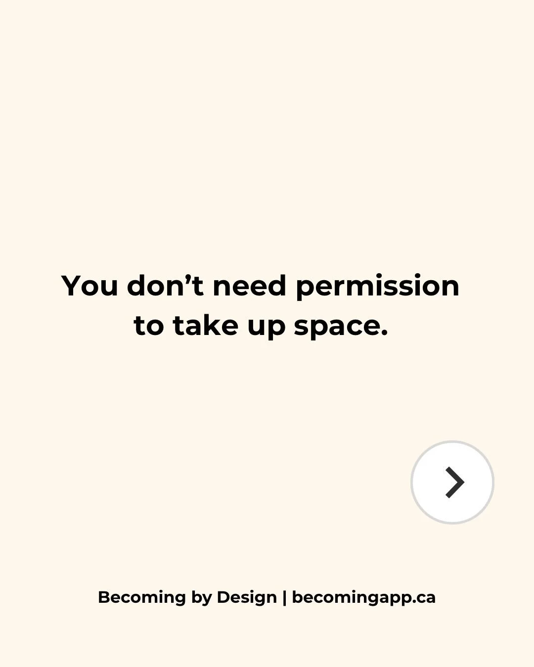 You don&rsquo;t have to shrink to be loved.

You don&rsquo;t have to change to be accepted.

And you don&rsquo;t have to apologize for wanting more from your life.

Taking up space isn&rsquo;t arrogance.

It&rsquo;s alignment.

Save this for the mome