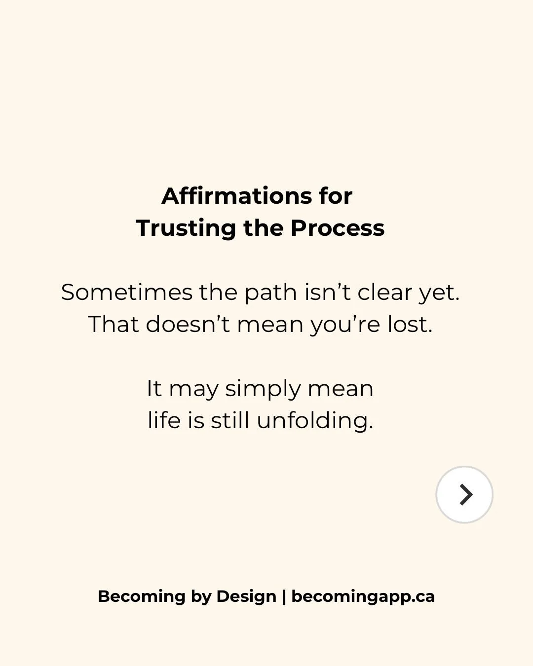 Trusting the process isn&rsquo;t always easy.

We want clarity.
We want answers.
We want to know where the path leads.

But many of the most meaningful things in life unfold slowly &mdash; through patience, trust, and the quiet work of becoming.

Som