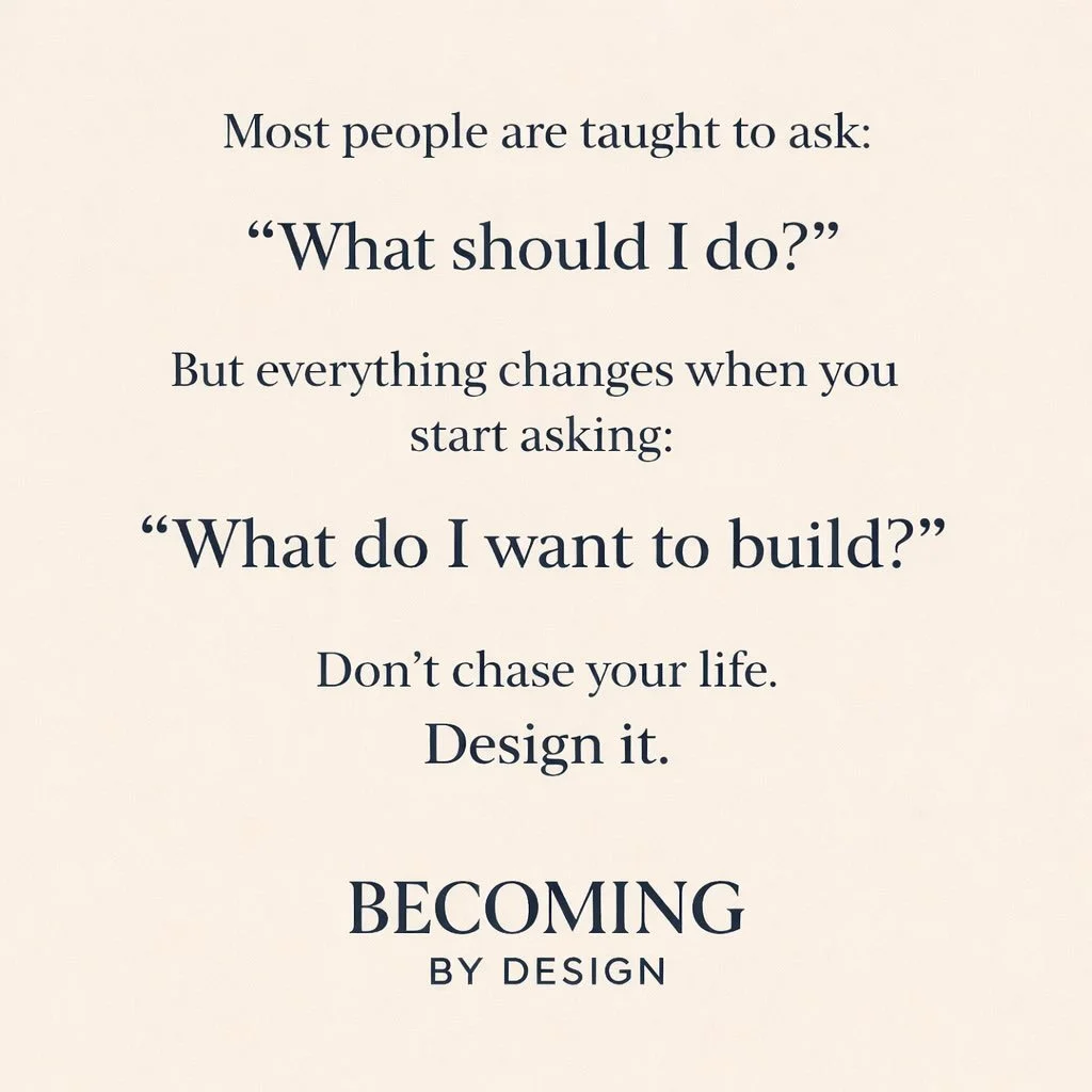 Most people were taught to chase the next step.

The next promotion.
The next milestone.
The next version of success someone else defined.

But a powerful shift happens when you stop asking what should I do next&hellip;
and start asking:

What do I w