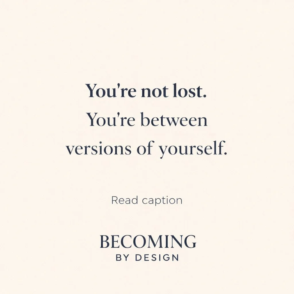 There&rsquo;s a moment in growth that doesn&rsquo;t get talked about enough.

The space where who you were no longer fits&hellip;
but who you&rsquo;re becoming isn&rsquo;t fully clear yet.

It can feel like confusion.
Like you&rsquo;re behind.
Like s