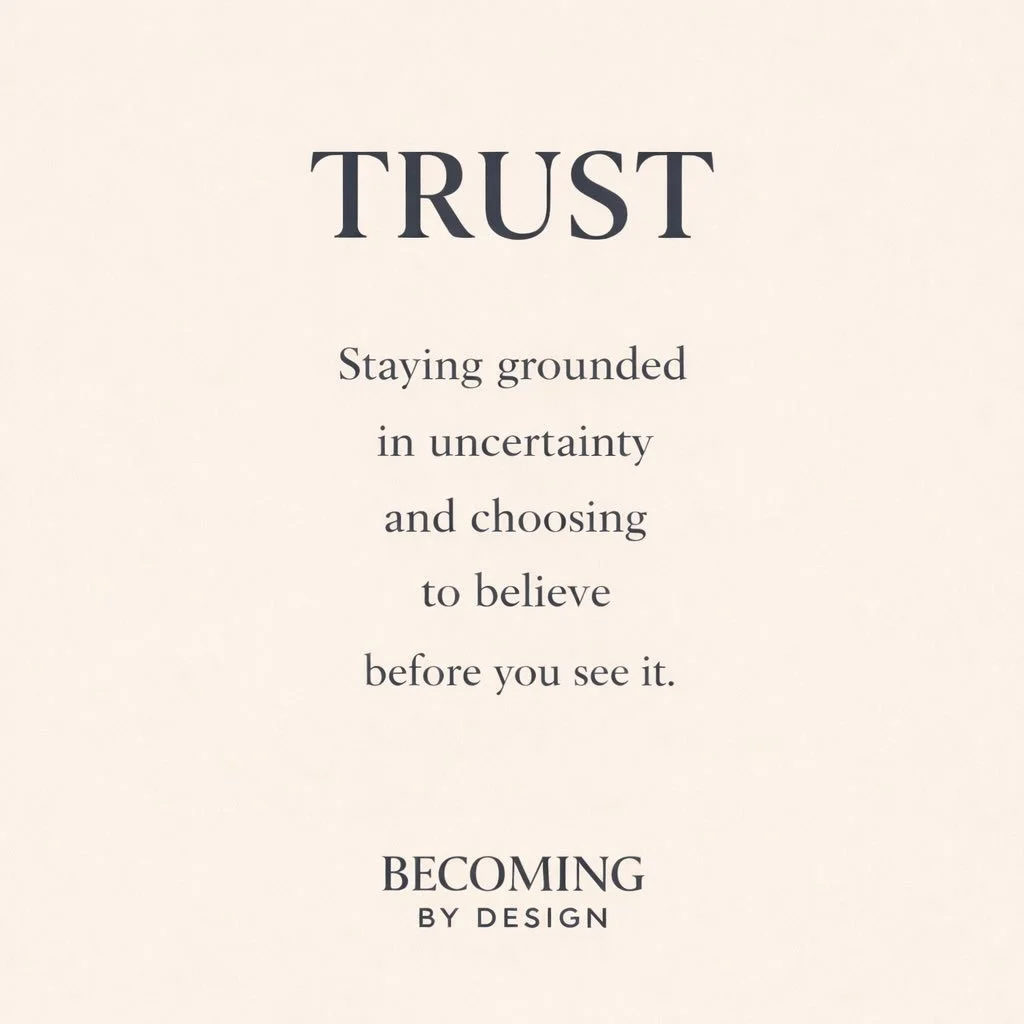 This is what trust looks like in real life.
Not certainty. Not control.
Just the willingness to stay grounded&hellip; and believe anyway.

Save this for the moments you feel unsure &mdash; this is where your becoming deepens.

#BecomingByDesign #Self
