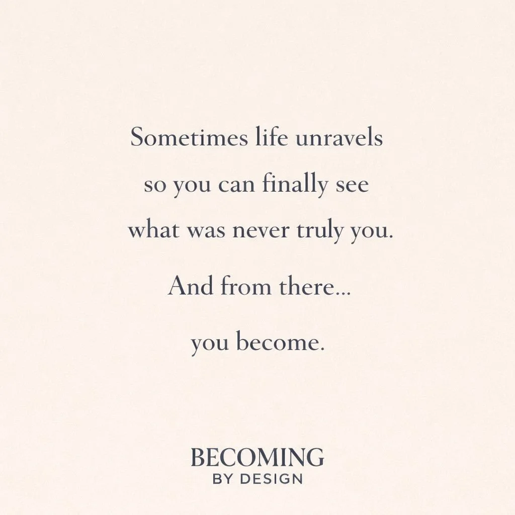 Sometimes it doesn&rsquo;t feel like growth. It feels like things falling apart&hellip; like losing direction, losing certainty, losing pieces of who you thought you were.

But not everything that unravels is meant to be saved.

Some of it is showing