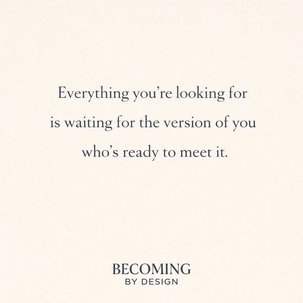 There&rsquo;s a moment in growth where you realize&hellip; it&rsquo;s not about finding more, chasing more, or becoming something completely new.

It&rsquo;s about becoming ready.

Ready to receive what you&rsquo;ve been asking for.
Ready to recogniz