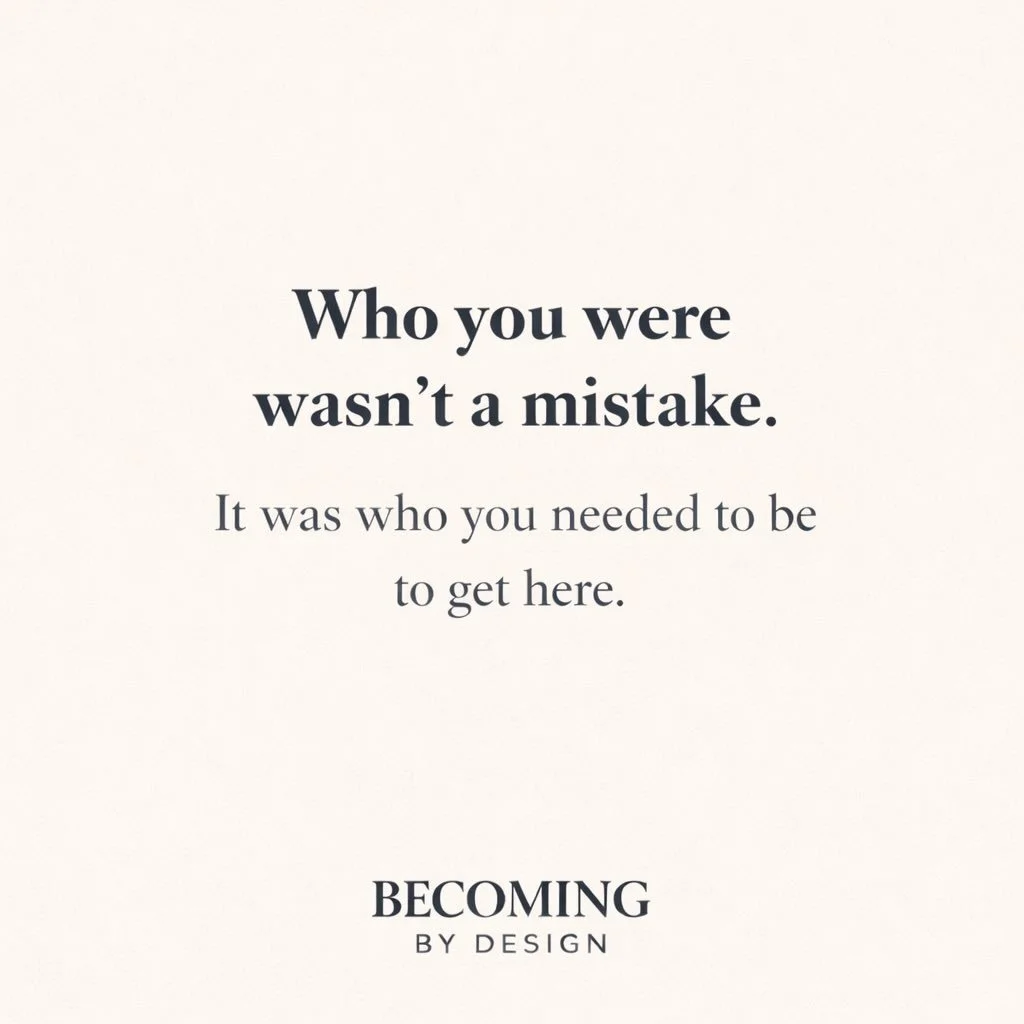 There&rsquo;s a version of you that made choices just to get through.
To be accepted. To feel safe. To hold everything together.

That version wasn&rsquo;t wrong.
It was necessary.

But becoming asks something different of you.

Not to erase who you 
