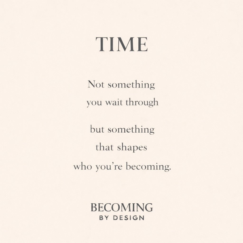 Nothing meaningful in your life is being rushed.

Not your healing.
Not your clarity.
Not who you&rsquo;re becoming.

Time isn&rsquo;t working against you.
It&rsquo;s shaping you.🌿

#BecomingByDesign #TrustTheTiming #PersonalGrowth #SelfTrust #Inten