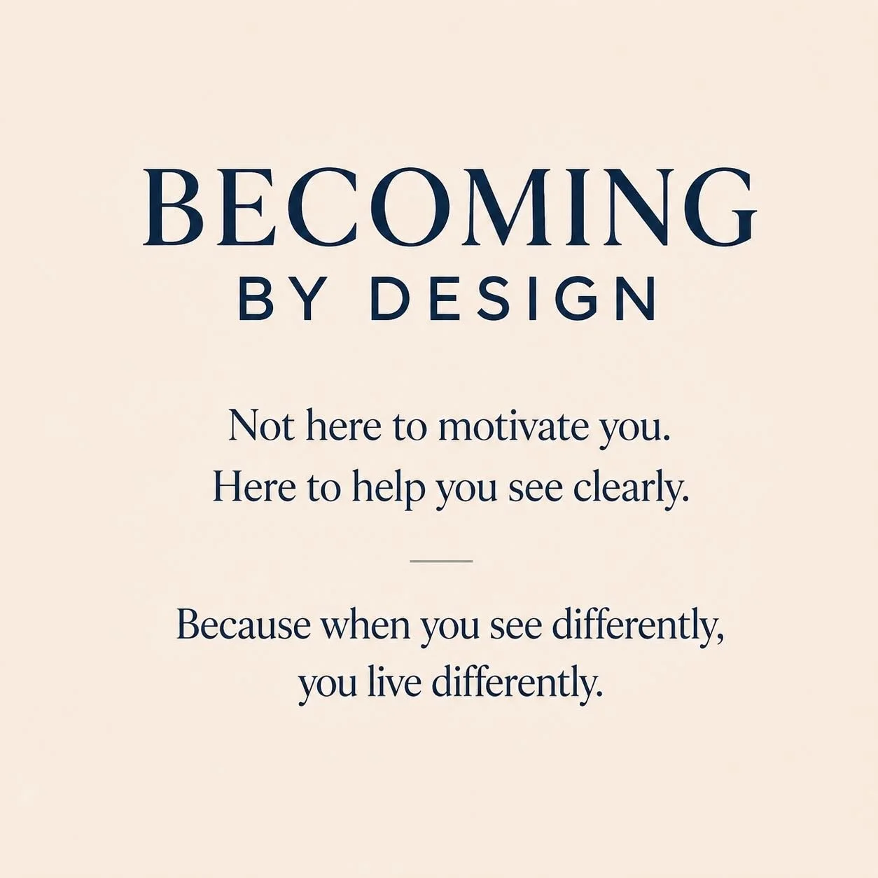 Clarity changes everything.

Not because your life suddenly becomes perfect&mdash;but because you stop moving through it unconsciously.

Most people aren&rsquo;t lacking potential.

They&rsquo;re lacking space to actually see:
what&rsquo;s draining t