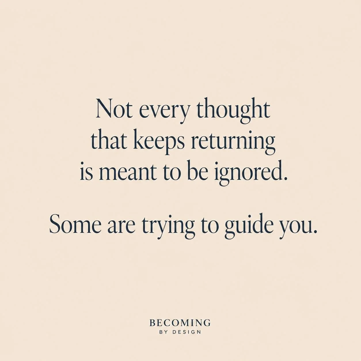 Some thoughts do not leave you alone because they matter.

Not every recurring feeling is fear.
Not every inner pull is overthinking.

Sometimes your mind keeps returning to something
because a deeper part of you knows
your life is asking for change,