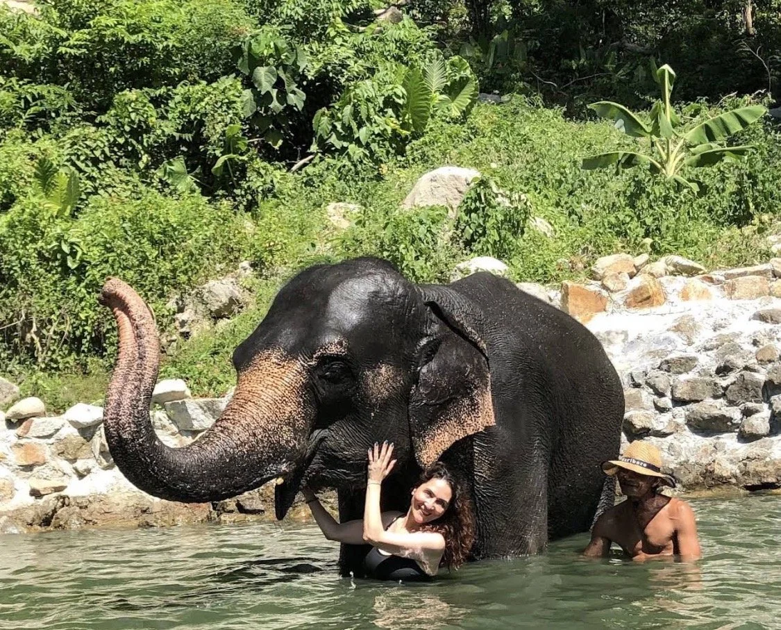 Bathing with Elephant in Jungle Pool.jpg