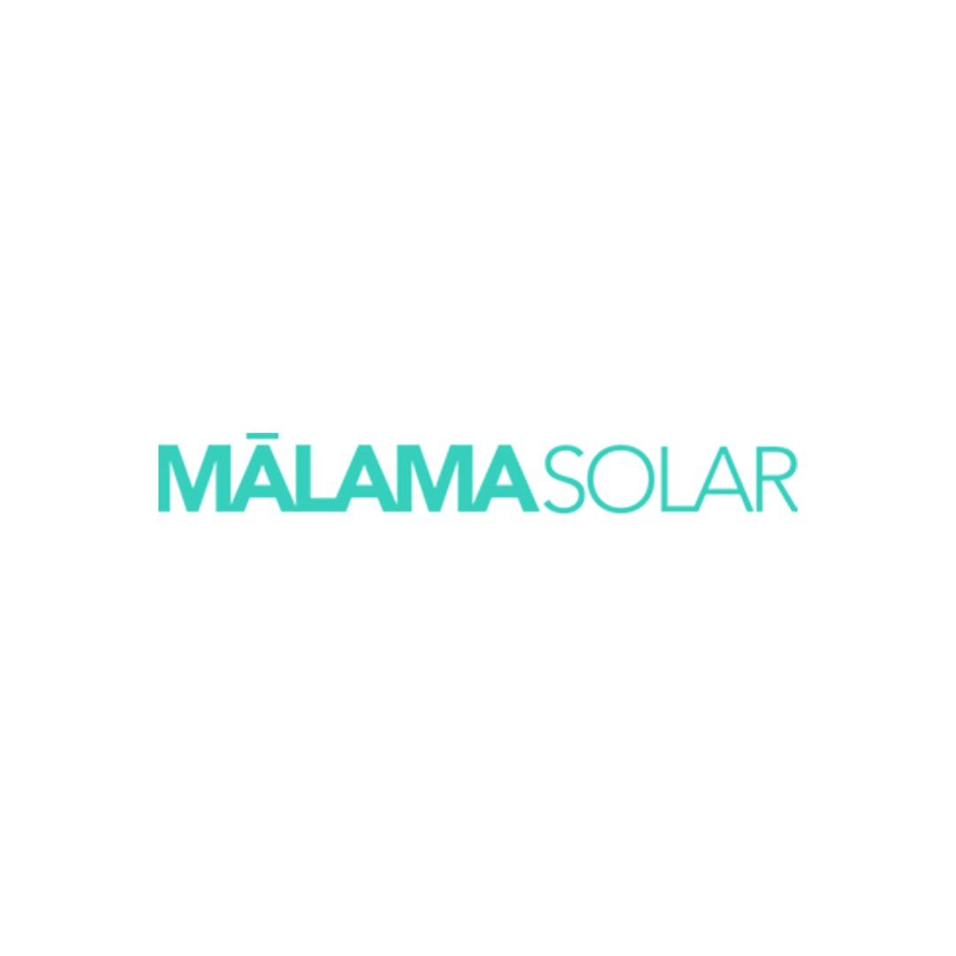 MÁLAMA SOLAR logo in turquoise text on a white background.