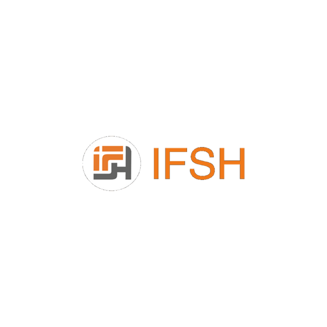 Logo with the text 'IFSH' in orange next to a circular emblem containing stylized letters 'i', 'F', and 'S' in orange and gray.