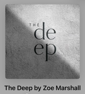 Book cover titled 'The Deep' by Zoe Marshal with a textured gray background and shadow effect.