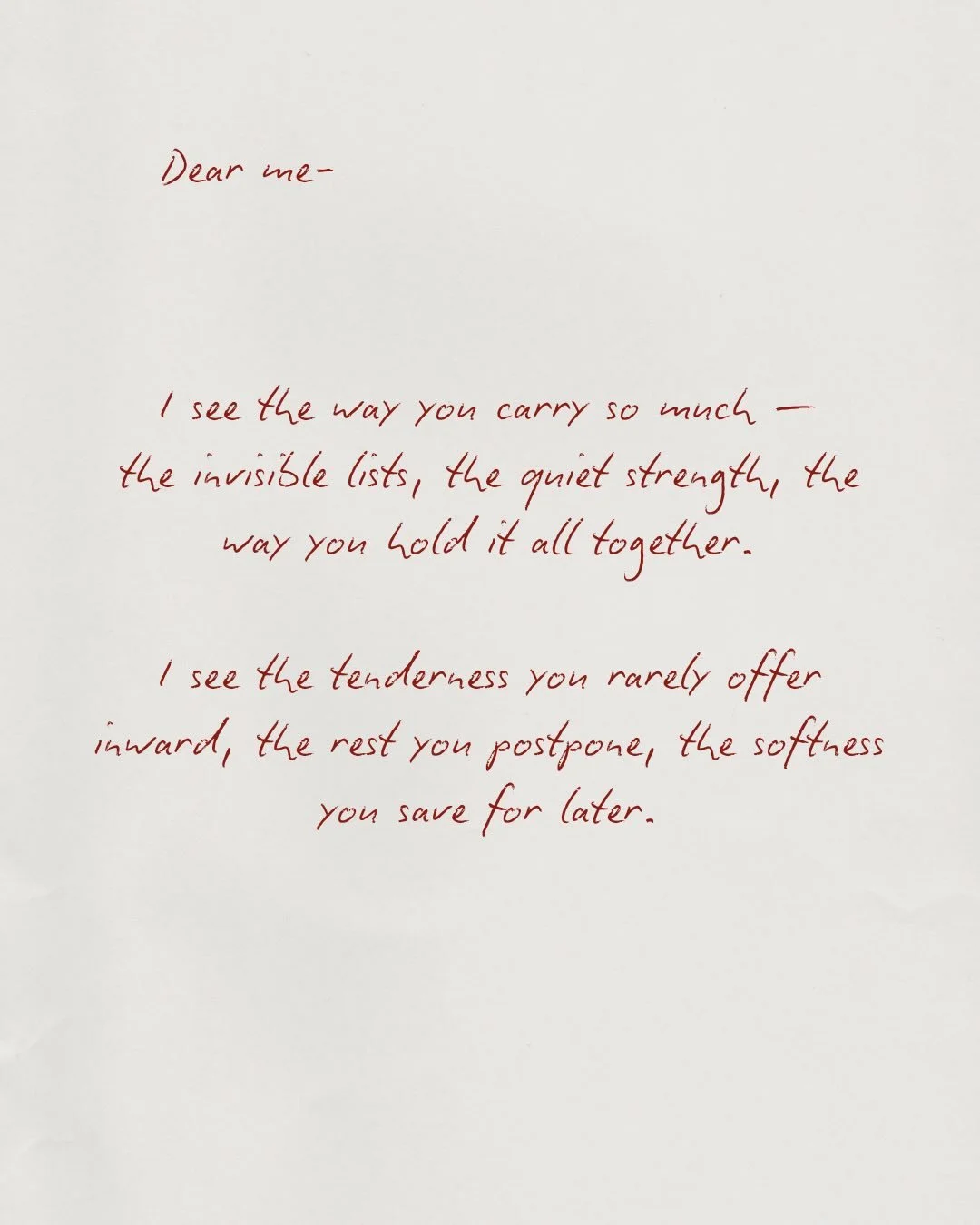 A love letter to the woman becoming. 🤍