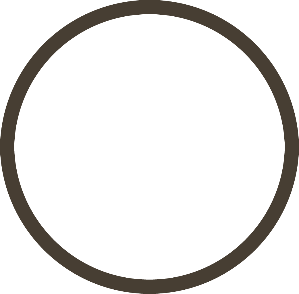 Empty black circle with a thick gray border.