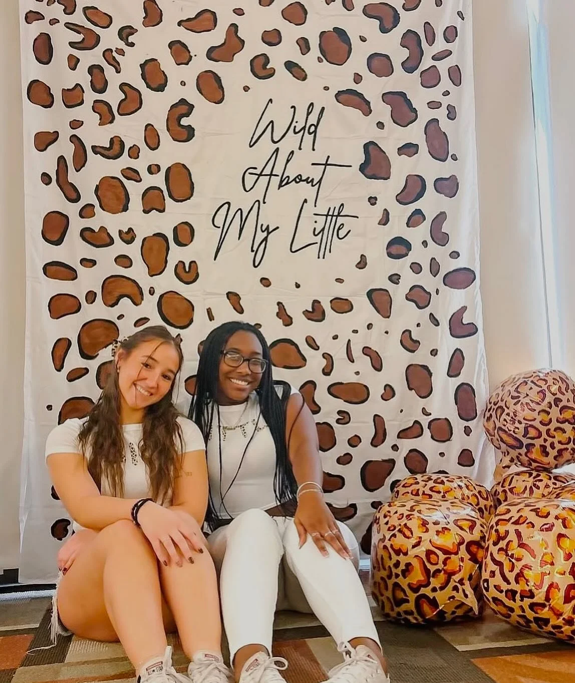 Spotted: A Big/Little duo looking SO cute in cheetah print 🐆