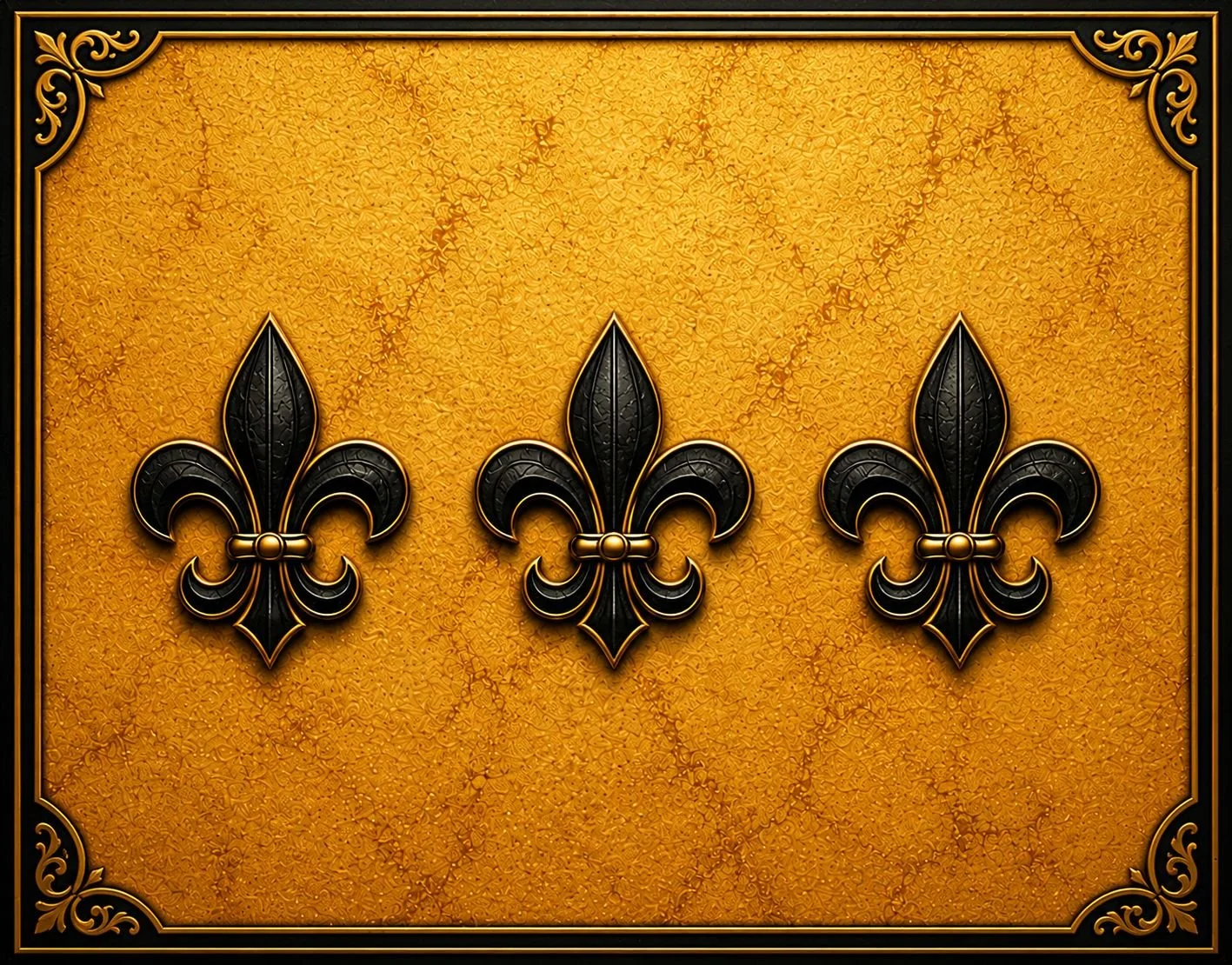 Fleur-de-lis triplet representing Guelph allegiance within the CAPULET series.