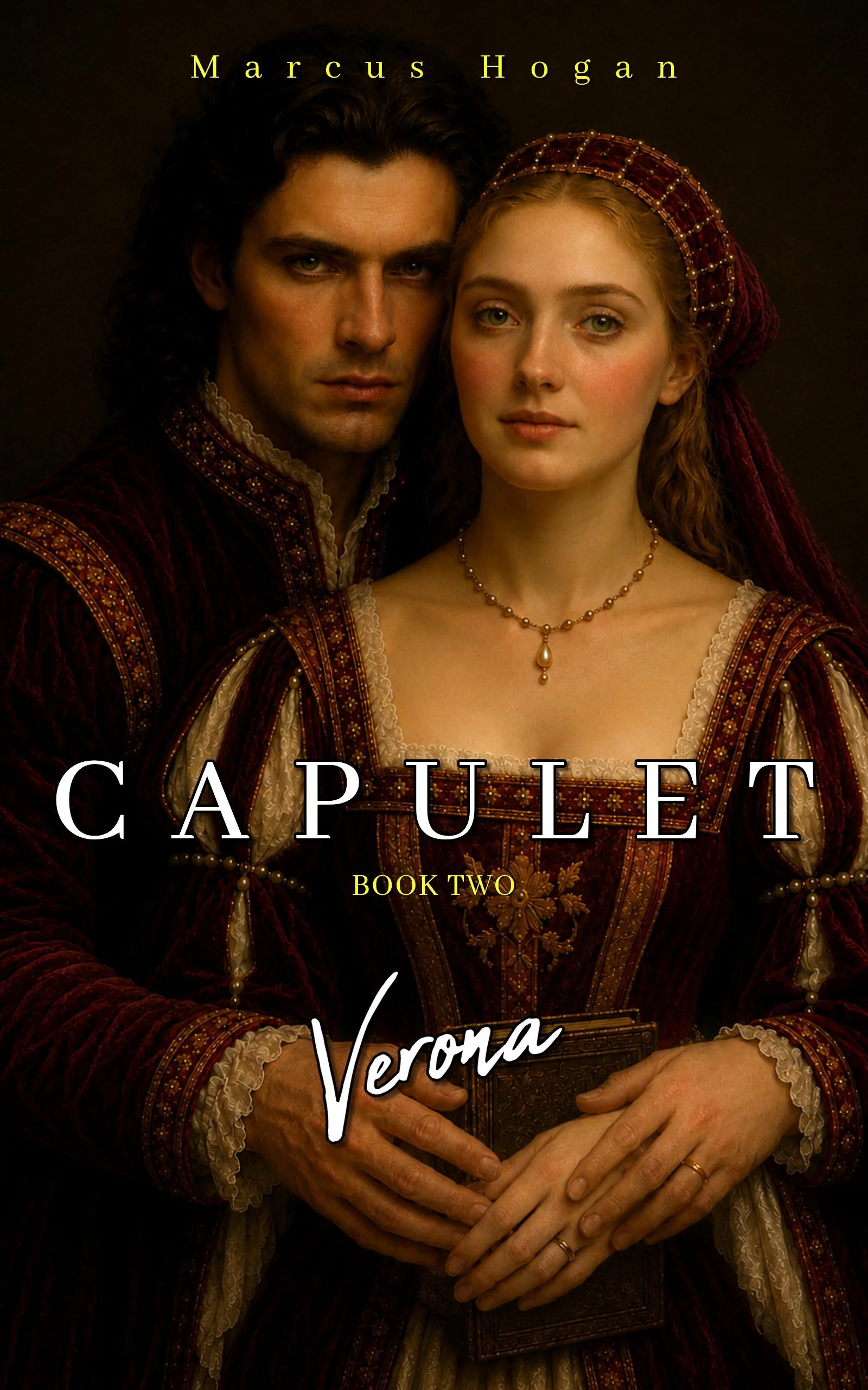 Armand and Ilaria de Capulet on the front cover of CAPULET Book 2 – Verona.