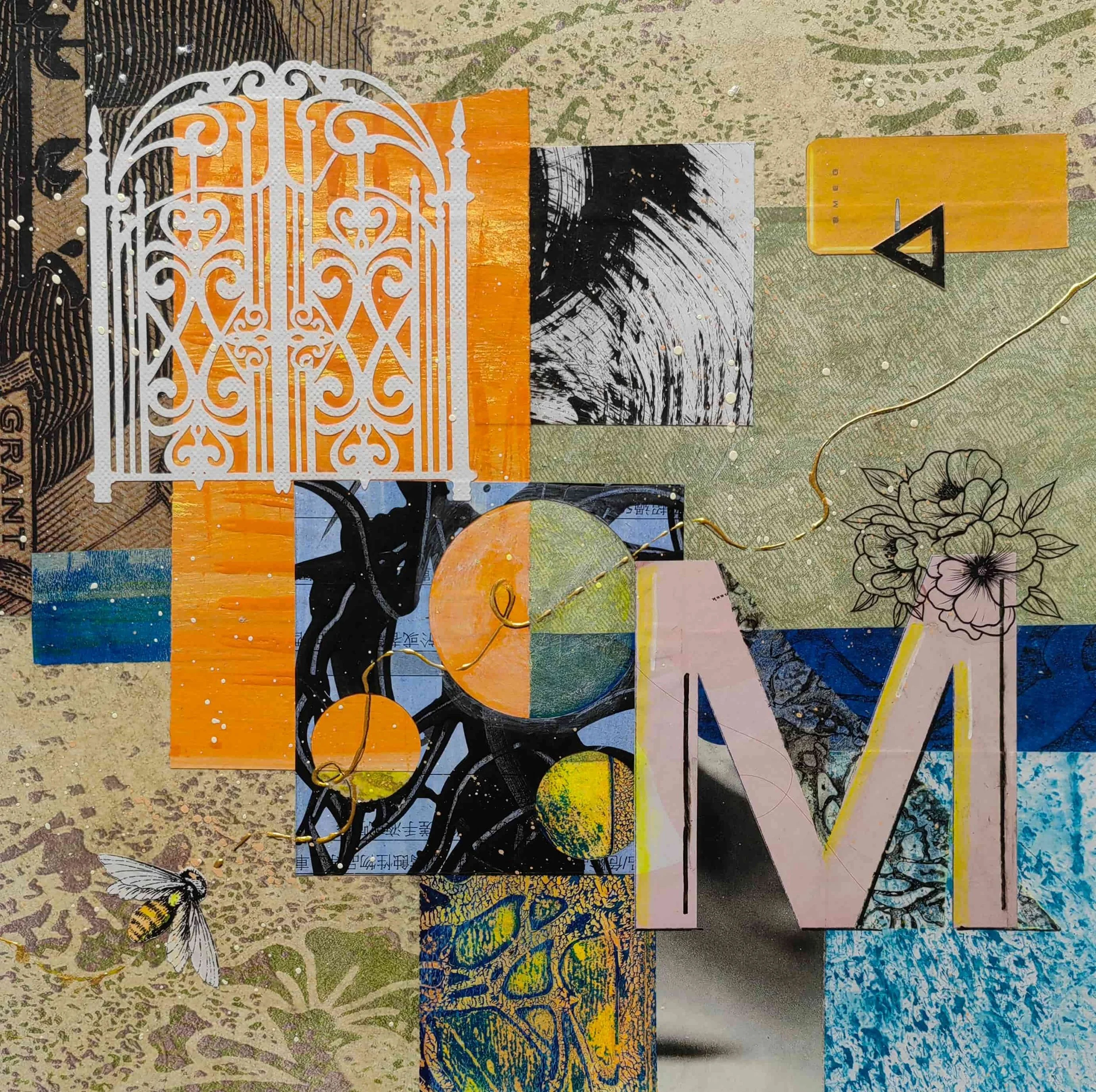 Seeking Nectar, Knocking the Gate

Collage on cradle wood, 10 x 10”