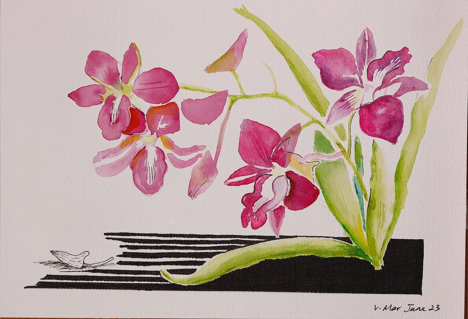 Stretch 伸1
Mixed Media on Paper, 26 x18cm, 2023