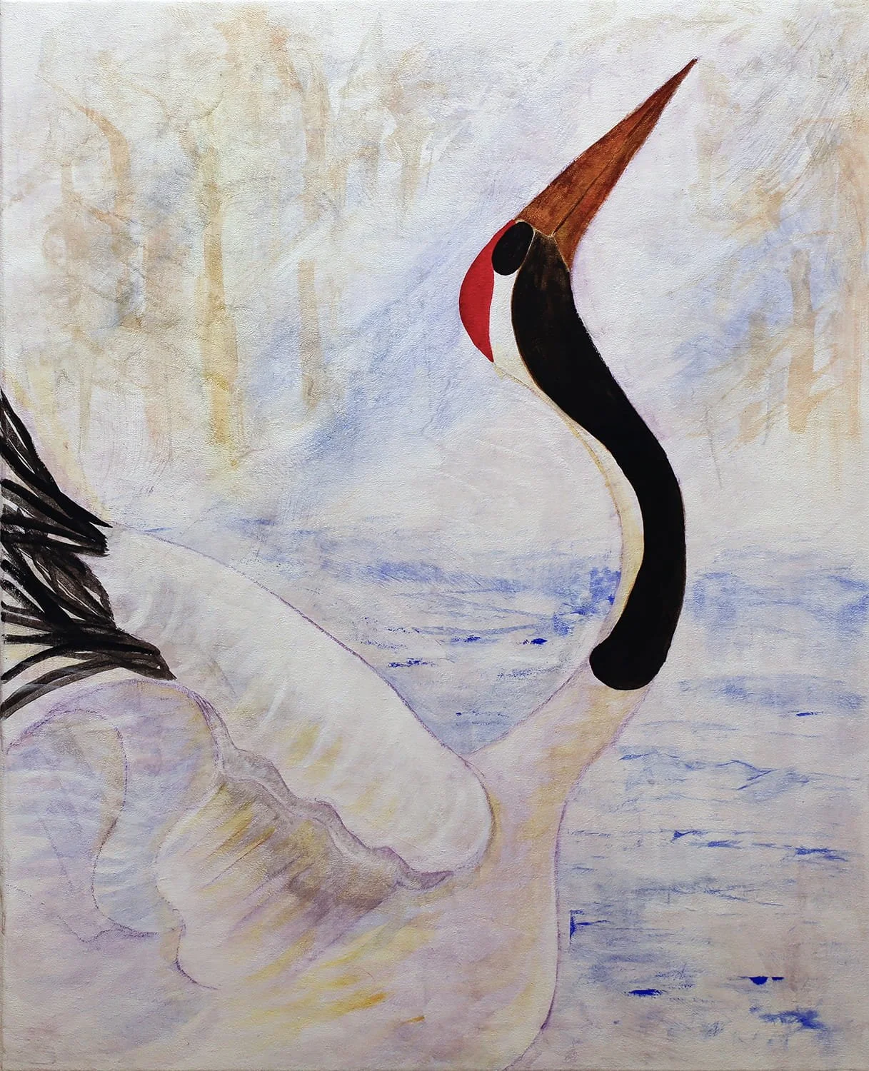 A Winter’s Haiku 雪舞
Mixed Media on Canvas
40 x 50cm, 2025