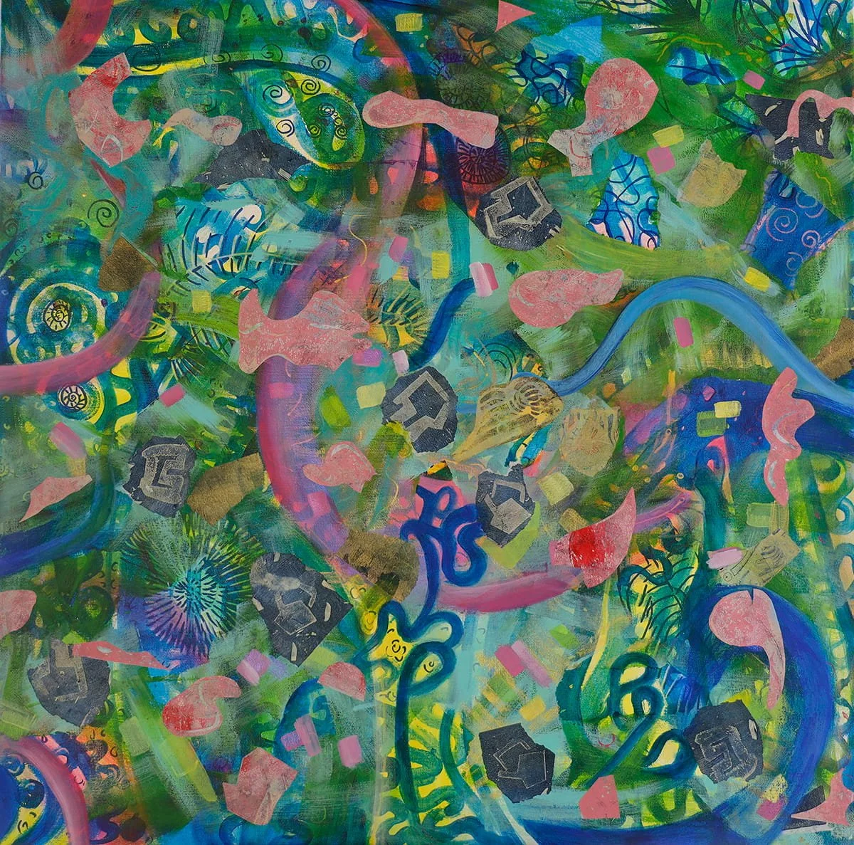 Rhythm of Chaos 混沌秩序
Mixed Media on Canvas, 70 x 70cm, 2024