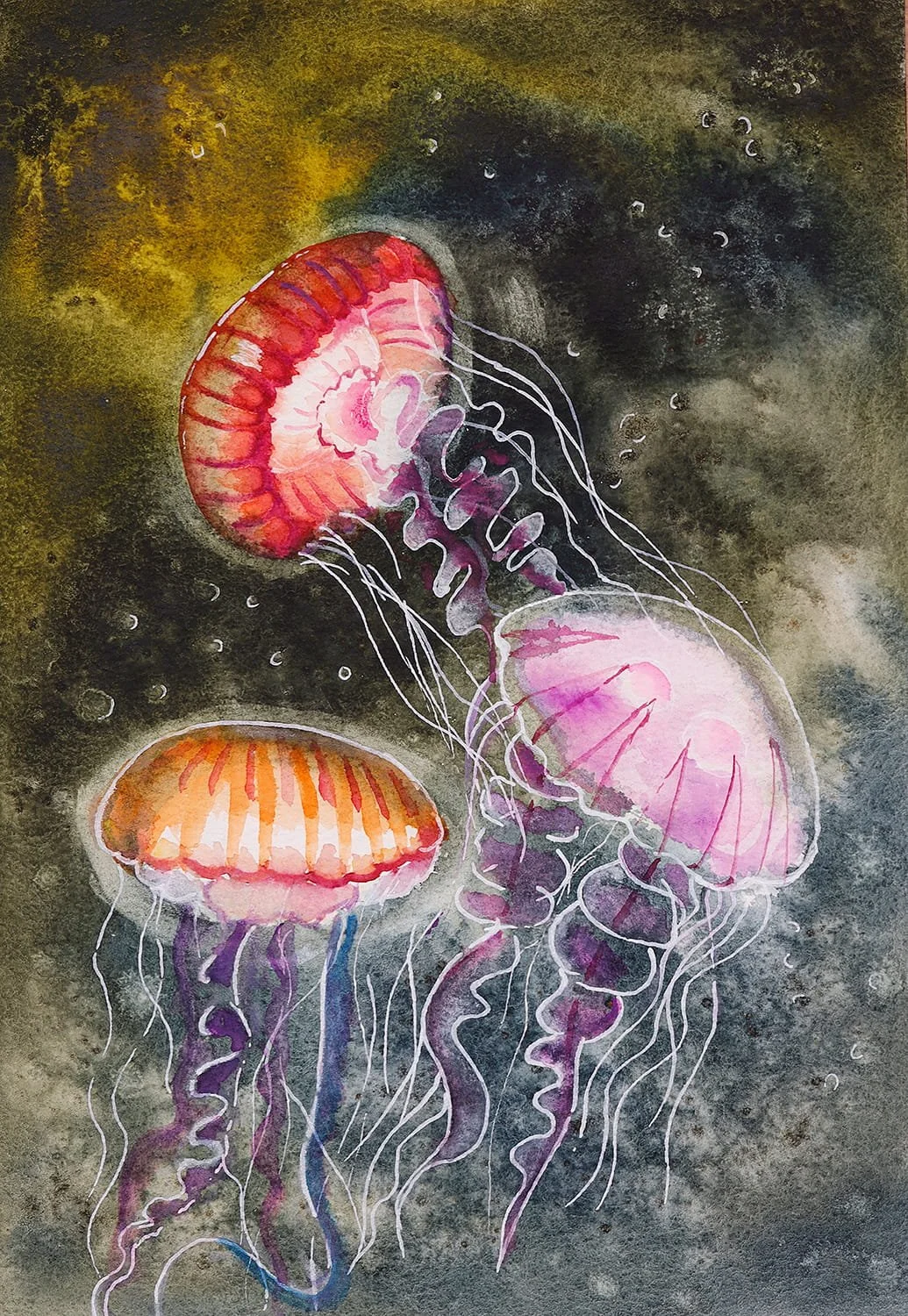 Dancing in Water  水舞
Watercolor on Paper, 18 x 26cm 2023
