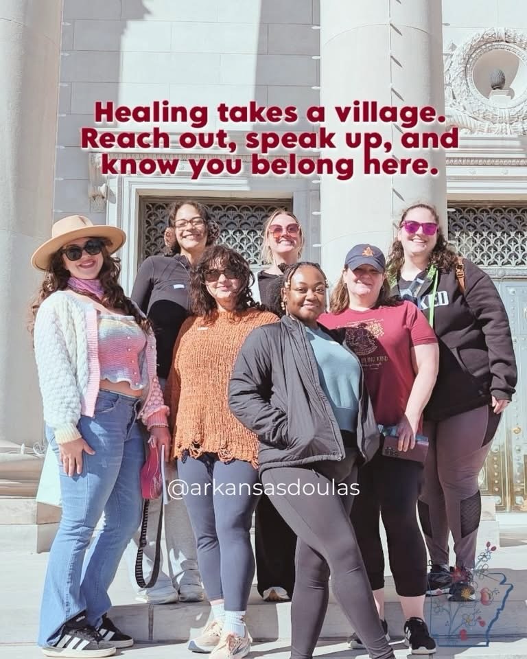 Last week, our doula team stepped up and climbed the Capitol steps to stand in solidarity with Postpartum Support International - Arkansasl for #theclimb. 💙

Perinatal mood and anxiety disorders affect 1 in 5 new and expectant parents. We climbed to