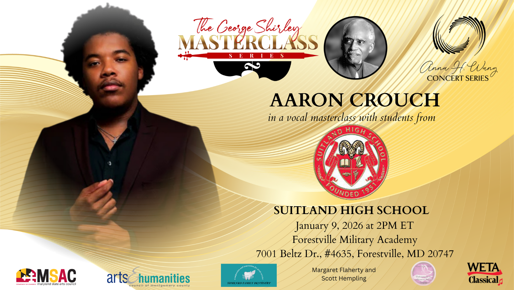 George Shirley Masterclass Series - Tenor, Aaron Crouch