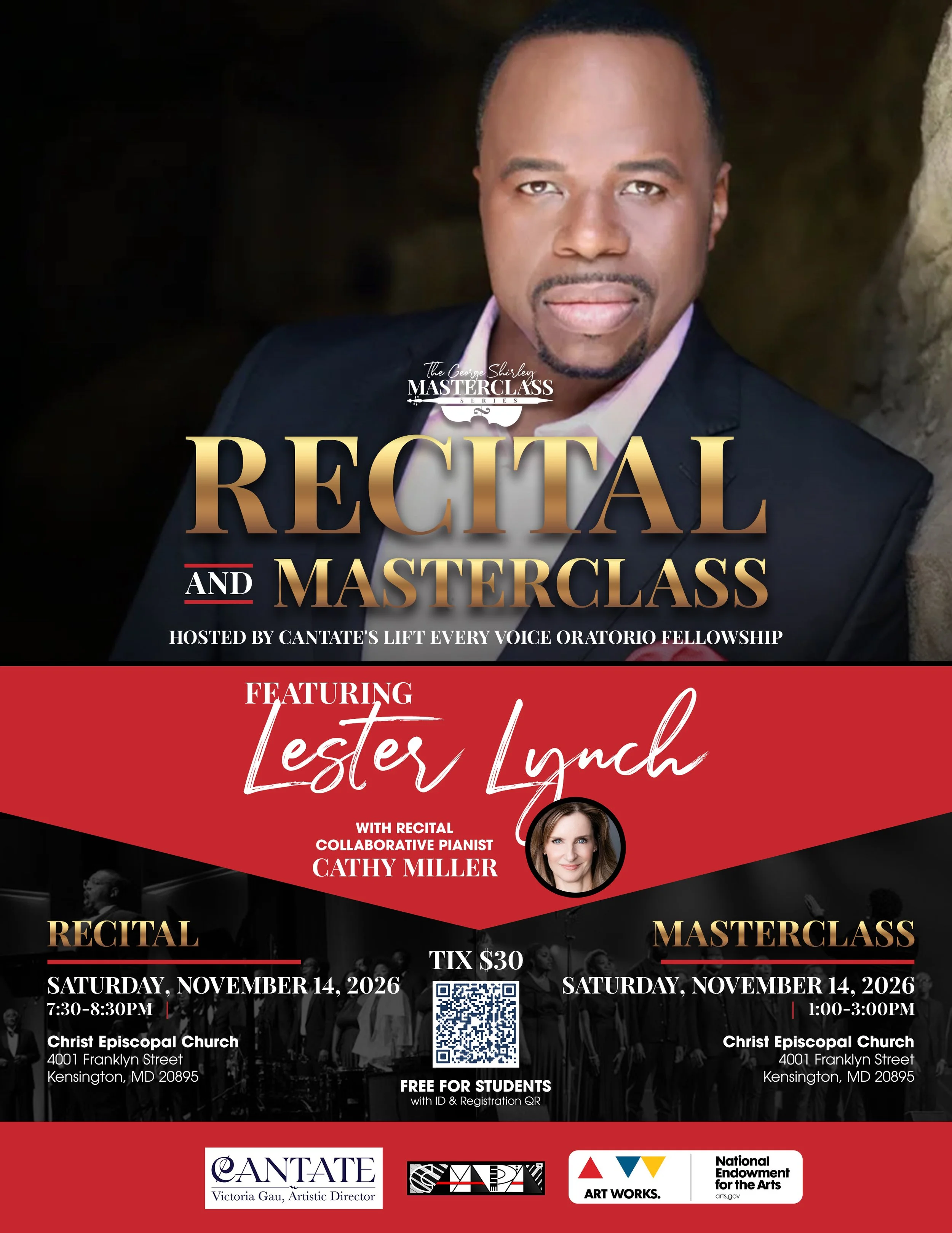 George Shirley Masterclass Class Recital Presents: Lester Lynch, Baritone 